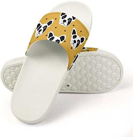 Sandálias de impressão de bulldog e pata não deslizam chinelos de dedo do pé para massagem banheira de spa de chuveiro