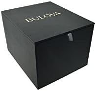 Vestido clássico masculino de Bulova, de 6 alcance, relógio de quartzo multifuncional, mostrador preto, 43mm