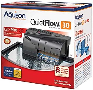 Aqueon Quietflow 30 LED Pro Aquarium Fish Tank Filtro para aquários de até 45 galões