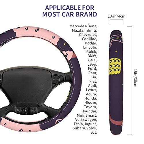 CAMEL ALPACA 3D Pattern Wheel Capa Acessórios para carros Feminino Girl Tipo universal adequado para decoração de carro