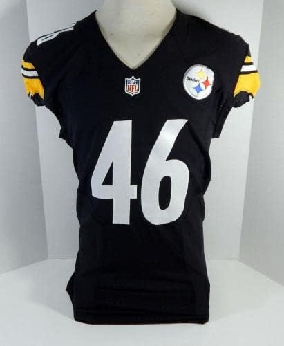 2013 Pittsburgh Steelers #46 Jogo emitiu Black Jersey 44 DP21204 - Jerseys de jogo NFL não assinado usada