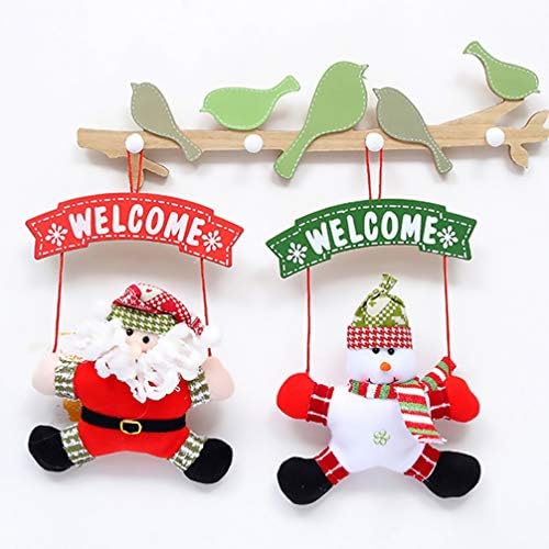Besportble santaur ornamento de natal porta placar parede pendurada decoração de placa boneco de neve adorno de decoração de