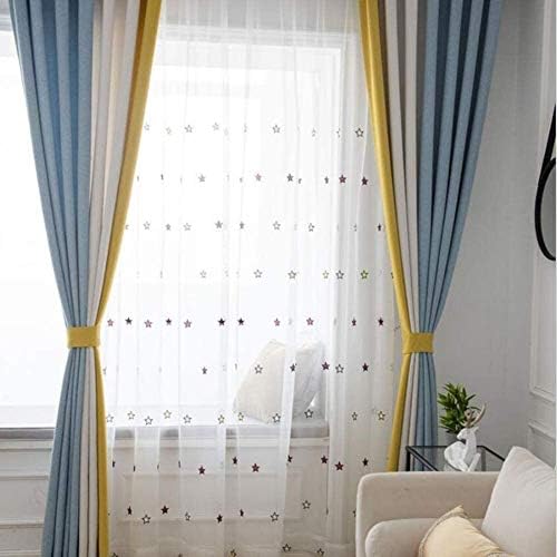 Little Star Bordado Curtagens Transparentes Curtains Voile