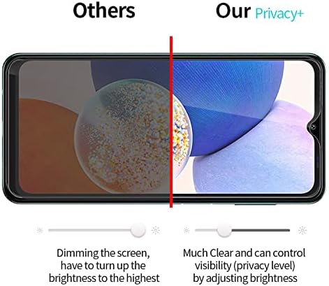 ANBZSIGN PARA SAMSUNG Galaxy A14 5G com protetor de lente da câmera [2 pacote] e [2 pacote] protetor de tela de privacidade, vidro