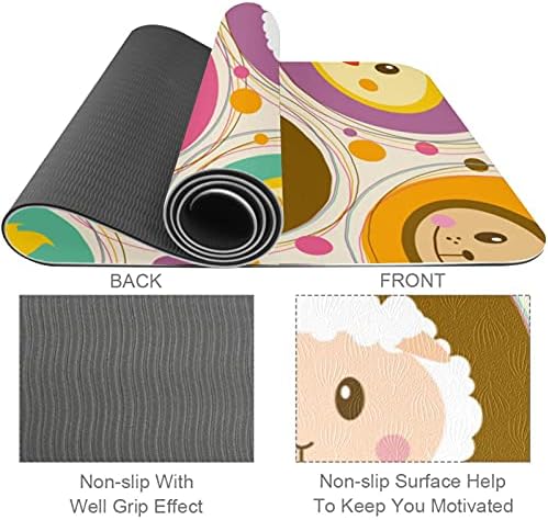 Ndkmehfoj desenho animado animal dobramento de ginástica tapete yoga mat pad não deslizamento perdem peso esporte impermeável exercício de tapete para ginástica pilates piso