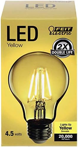 Feit Electric A19/Ty/LED 25W equivalente a lâmpada de vidro transparente A19, amarelo