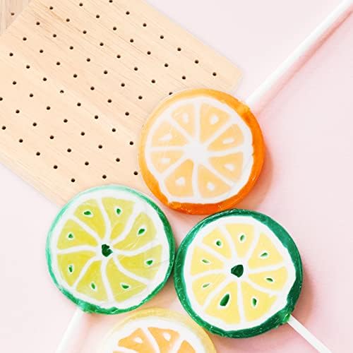 Hemoton 4 PCs Bolo de madeira Pop Pop Stand Wood Lollipop Display Titular Candy Sucker Stand para a sobremesa Tabela Casamento Birthday