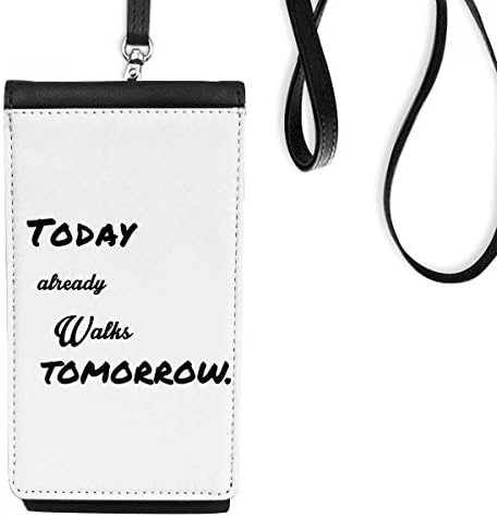 Poesia hoje já anda amanhã bolsa de carteira telefônica pendurada bolsa móvel bolso preto