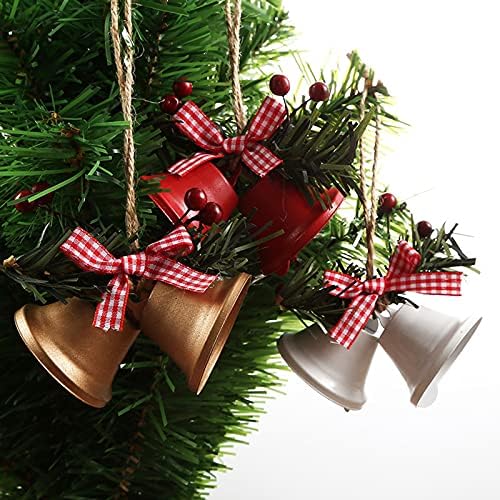 Homeriy Dual- Christmas Bells Decoration Xmas Holding Ornaments com bagas de arco para mercado doméstico