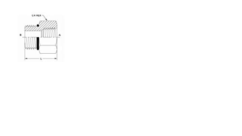 Brennan Industries 6405-08-06-O Ajuste de tubo reto de aço, 3/4 -16 SAE Orb x 3/8 -18 Nptf Thread, 1/2 O-ring-ring Boss x 1/2 fêmea