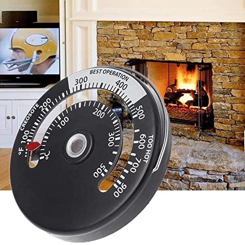 1pc fogão termômetro de fogão medidor magnético para lareira queimador de madeira Logro de capa Acessórios para lareira TIPO TERMOMETRO I4N3