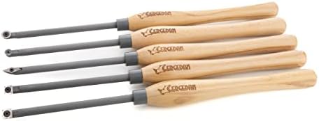 Ferramentas de torno de madeira de Gergedan Conjunto Pro - 12 com inserções de carboneto Cutter Wood Working Hand Held