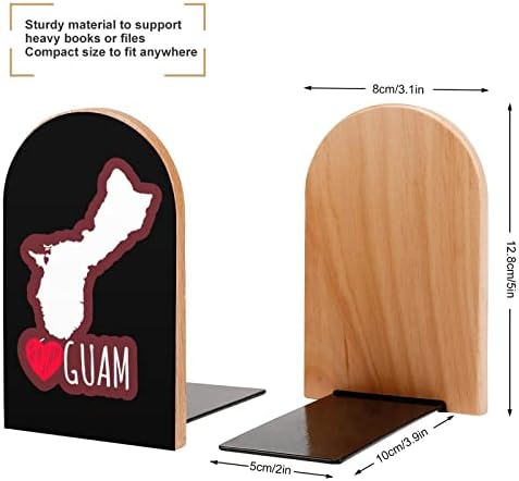 Love Heart Guam Livro decorativo termina em madeira não esquili os suportes de mesa de mesa