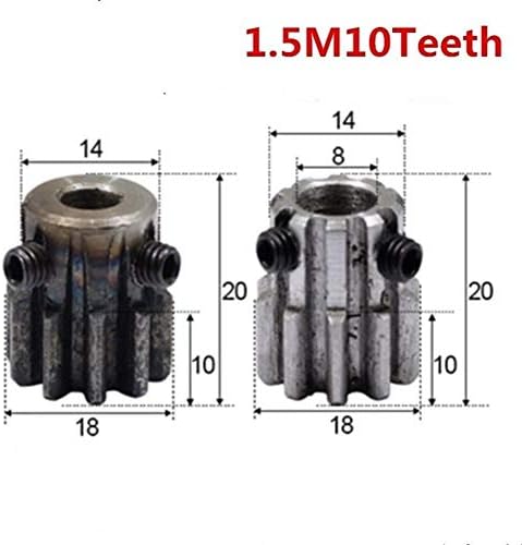 Acessórios para homens da montanha 2pcs Espurra de engrenagem pinhão 10t 10teets mod 1,5 m = 1,5m furo 6/8mm dentes da direita