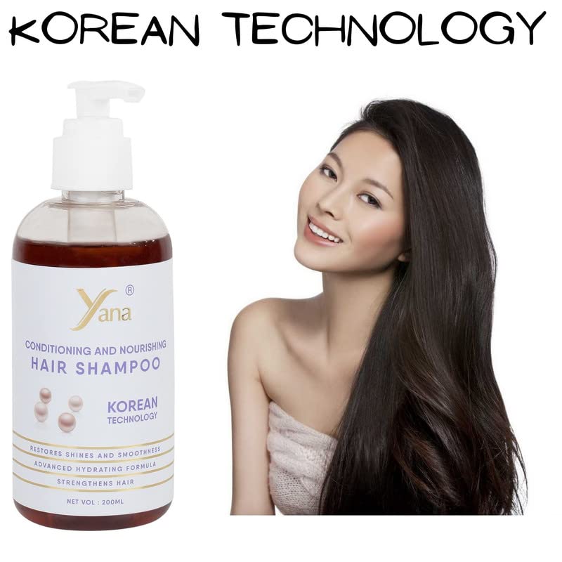 Shampoo de cabelo yana com shampoo natural da tecnologia coreana para crianças de crescimento de cabelo
