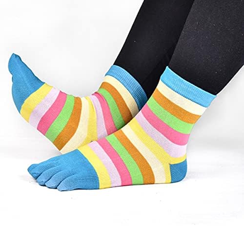 Pidudu Mulheres de dedão das meias de cinco meias de cinco dedos, meias femininas Multipack Ladies Socks, tamanho 4-9, 6 pares