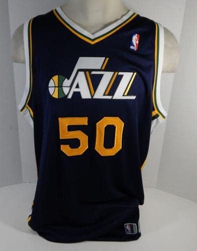 2010-11 Utah Jazz Marcus Cousin #50 Jogo emitido Navy Jersey 4xl2 DP13800 - jogo da NBA usado