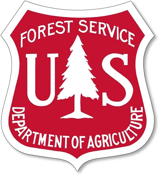 Adesivo em forma de escudo marrom e branco do Serviço Florestal dos EUA oficialmente licenciado!
