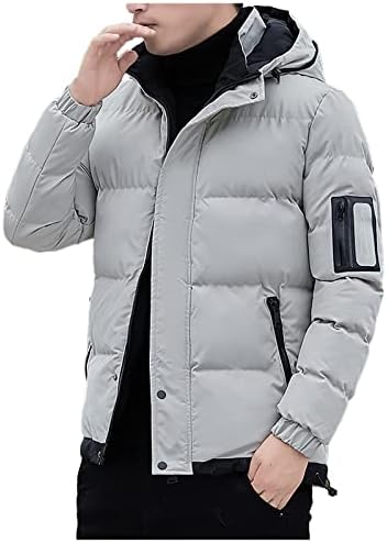 Jackets Ymosrh para Men Casual Zipper Pocket Down Jacket, além de casacos de casaco espessado tops de casacos e jaquetas masculinas