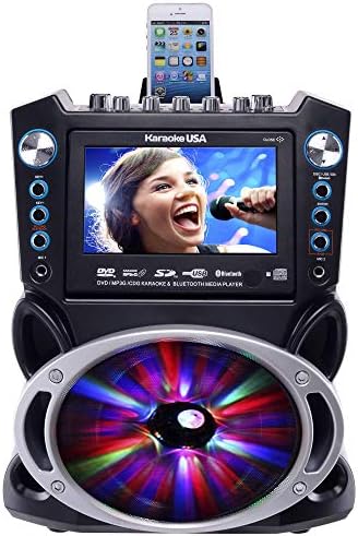 Karaoke EUA GF842 DVD/CDG/MP3G MACHINE DE KARAOKE com tela colorida de 7 TFT, registro, Bluetooth e luzes de sincronização