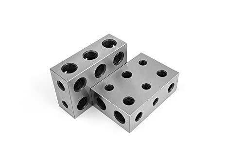 Taytools 770788 1-2-3 Blocks 11 Hole Universal Compared Par Aço endurecido RC 56-60 Terreno de precisão