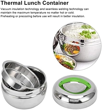 Bento para lancheira, recipiente de alimentos térmicos, lancheira de retenção quente de retenção, 800 ml de aço inoxidável