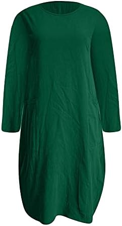 Qtthzzr vestido verde sálvia, vestidos de noite para plus size feminino clube de férias de manga longa de bolso slim de