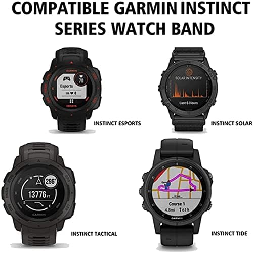 Czke Silicone Watch Bands Strapas para Garmin Instinct Smart Watch Relógio de 22mm Banda de pulseira Pulseira de pulseira Instinto/esports/maré/solar