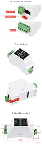 COOLWELL RS232 A RJ45 CONVERTOR INDUSTRIAL SERIAL Server RS232 para Ethernet TCP/IP para montagem de ferrovia em série