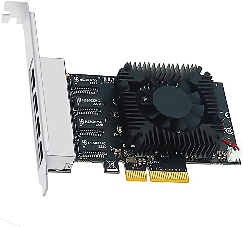 GloTrends Quad Port 2,5 Gbps PCI-E Nic Ethernet Retwork para PC, RTL8125BG Chip, PCI-Express 2.0 x2, porta RJ45 LAN, compatível