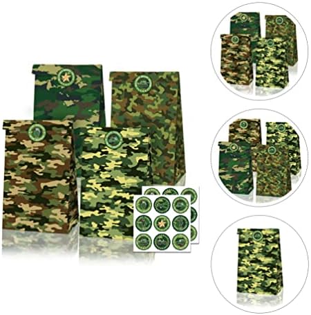 Doitool Terrarium camuflando sacos de favor: bolsas de doces de camuflagem bolsas de guloseimas de camuflagem de camuflagem Camuflagem