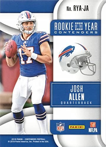 2018 Panini Concenders Rookie of the Year Condores Rya-Ja Josh Allen Cartão de futebol