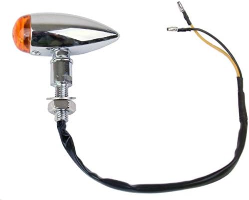 Motortogo Chrome Bullet Motorcycle LED Indicadores de sinal de giro pisca com lente âmbar compatível para kawasaki ninjazx111