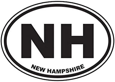 Adesivo oval do estado de New Hampshire Decalque NH NH Truck Decal