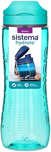 Sistema tritan ativo esportivo garrafa de água | 800 ml | Garrafa de água à prova de vazamentos | BPA livre | Cores