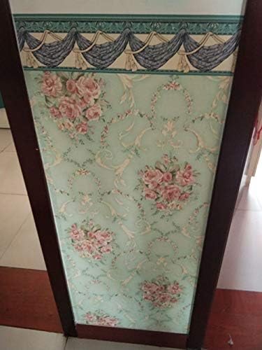 Taogift 17,7x117 polegadas Auto -adesivo Estilo europeu Decorativo Decapa de parede de prateleira floral Dechel