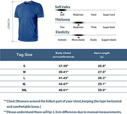 Camisas de exercícios para homens, umidade Wicking Quick seco ativo atlético masculino de ginástica camisetas