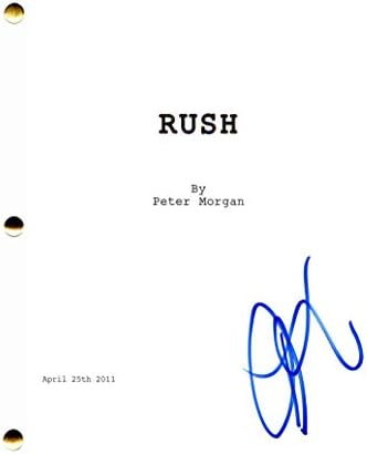 Daniel Bruhl assinou autógrafo - Rush Full Movie Script - Chris Hemsworth, Ron Howard, Olivia Wilde, The Fifth Estate, The Bourne