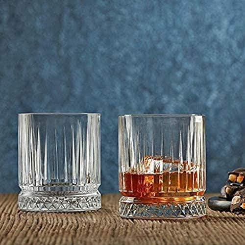 Depila Whisky DeCantador Whisky Glasses, Crystal Clear Geo Design Whisky Tumbllers Perfeito para escocês, gim de bourbon e tônico,