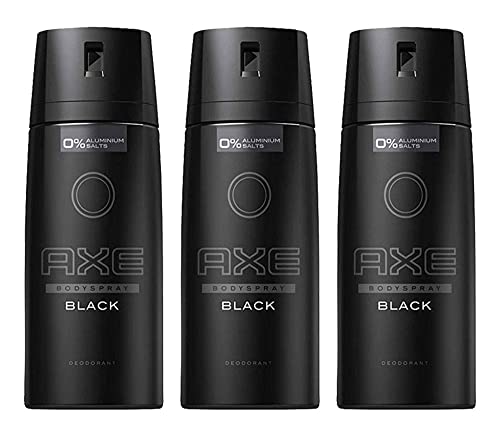 Axe desodorante spray corporal Black Mens Fragrância 150ml/5,07oz