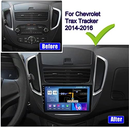 Android 11 estéreo de carro com 9 '' de unidade de cabeça multimídia para a navegação GPS Chevrolet Trax Tracker 2014- com