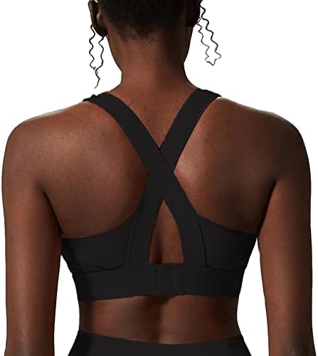 BRA DE ESPORTÕES DE ROMAGENG HIGH IMPACTIDO PARA MULHERES CRISS CRISS CRISCA TOP TOP TOP TOP DE ALTA ALTURA TRIMENTO RUND CROP TOPS