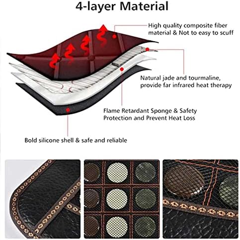 Laleo Almofada de aquecimento por infravermelho Laleo, terapia térmica de moxabustão, jade natural, à prova de umidade e seca, ajuste