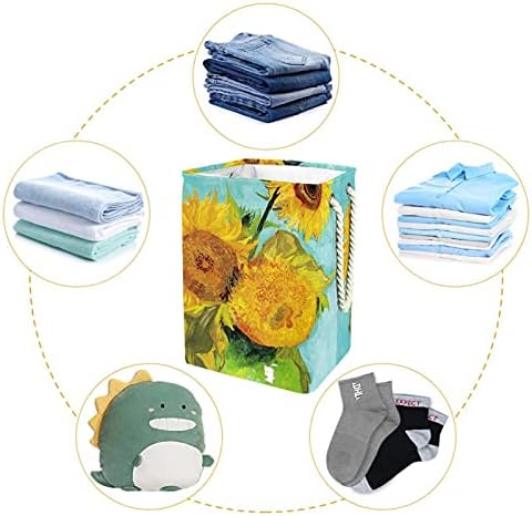 Cesta de lavanderia com alças cestas de lavanderia dobráveis ​​à prova d'água para lixeiras para armazenamento Organizador caseiro