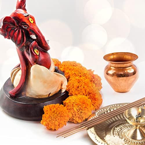 Pequeno cobre kalash tamba lote pooja vaso puro de cobre para adoração Artigo Diwali Festival Decoração para o escritório do