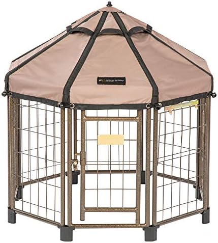 Advantek 23230E Pet Gazebo portátil Fácil configuração externa canil de cão de metal de 3 pés de largura para cães pequenos com