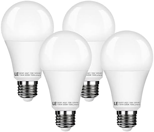 Lâmpadas de 100w de Le Dimmable equivalente, 15W 1500LM, lâmpadas LED A21 E26, ângulo de feixe de 200 °, 2700k branco quente,