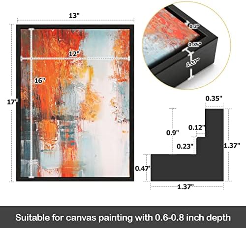 Folckor Flora flutuante para pintura de lona de 8x10 polegadas com 0,6-0,8 de profundidade, 2 pacote de pacote flutuador decoração