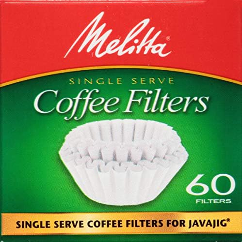 Melitta Javajig Substituição de cafeteria de papel único, branca, 60 contagem