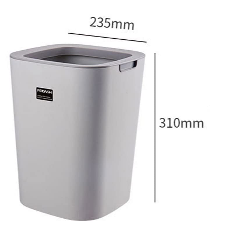 Xbwei lixo de plástico simples pode escritório banheiro cozinha lixo bin sala de estar quarto lixo anel de pressão de lixo de
